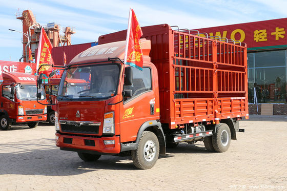 12 veicolo leggero di Wheeler Cargo Truck Sinotruk HOWO di tonnellata 6 con colore rosso